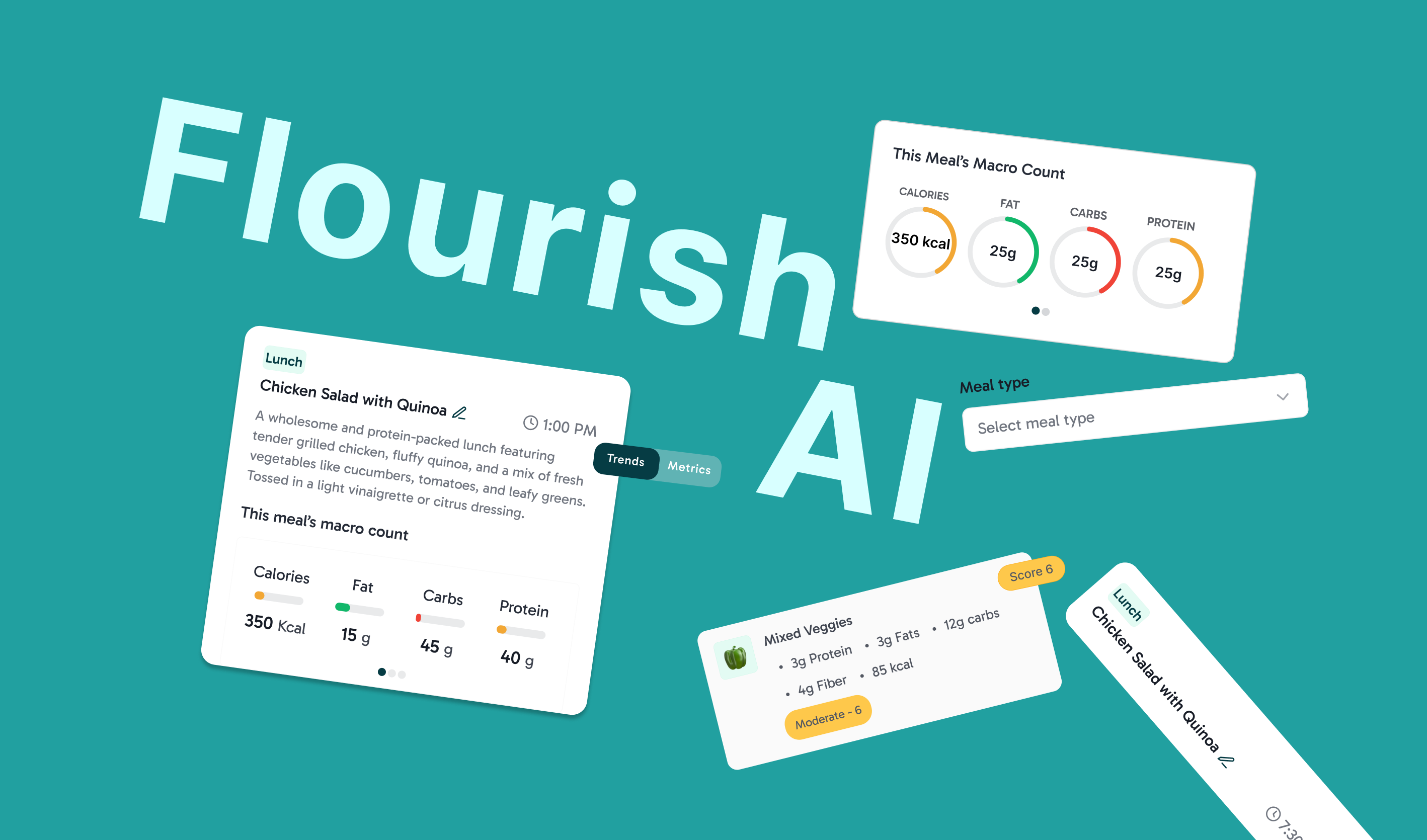 Flourish AI — redesigned meal detail experience