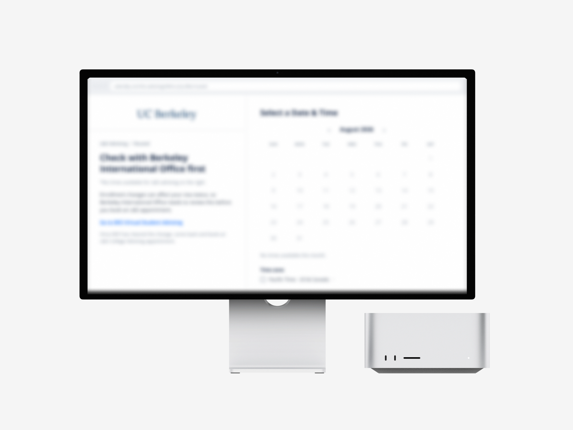 The end of the routing flow on a desktop display, blurred — the design is internal to UC Berkeley